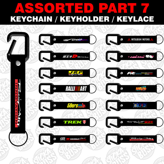 ASSORTED PART 7 KEYCHAIN / KEYHOLDER / KEYLACE