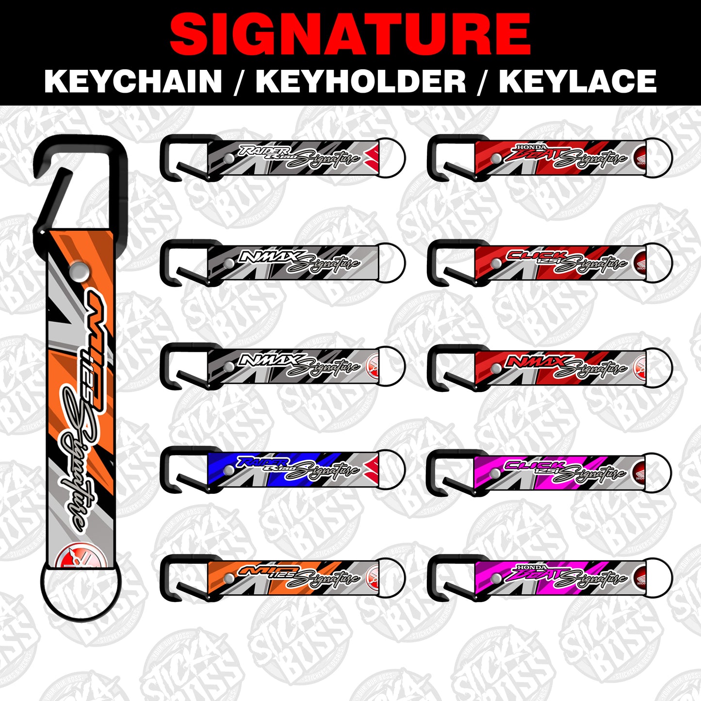 SIGNATURE KEYCHAIN / KEYHOLDER / KEYLACE (SOLD PER PIECE)