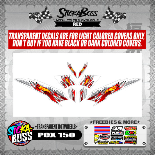 PCX 150 DECALS ( TRANSPARENT HOTWHEELS )【WITH FREEBIES】