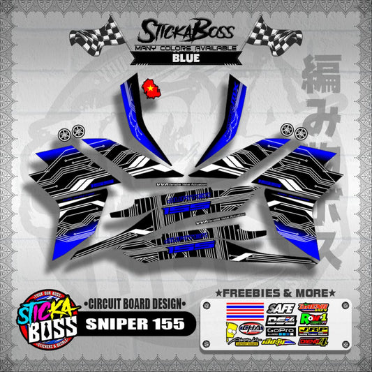 SNIPER 155 DECALS ( CIRCUIT BOARD DESIGN )【WITH FREEBIES】