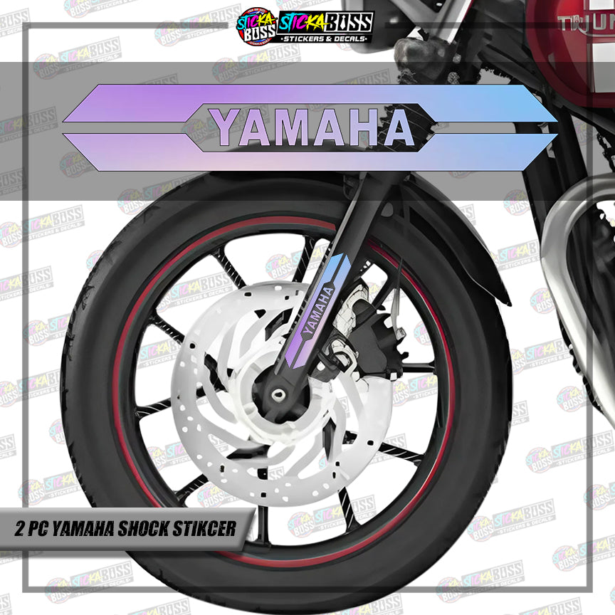 2Pcs YAMAHA Stickers Motorcycle Shock ( VINYL CUT-OUT STICKER DECALS )【Stickaboss】