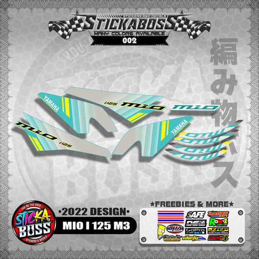 MIO I 125 M3 STOCK DECALS (2022 DESIGN)【WITH FREEBIES】