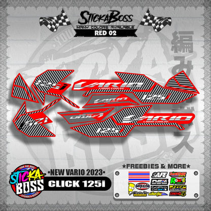 CLICK 125i STOCK DECALS ( NEW VARIO 2023 )【WITH FREEBIES】