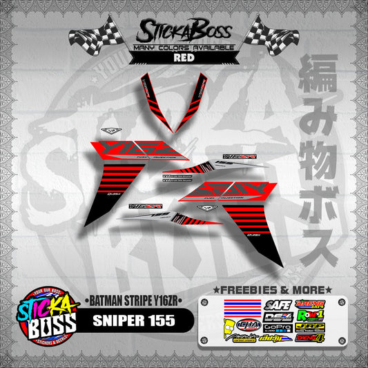 SNIPER 155 DECALS ( BATMAN STRIPE Y16ZR )【WITH FREEBIES】