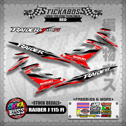 RAIDER J 115 Fi Stock Decals [ASSORTED COLORS]【PREMIUM GLOSSY LAMINATED】