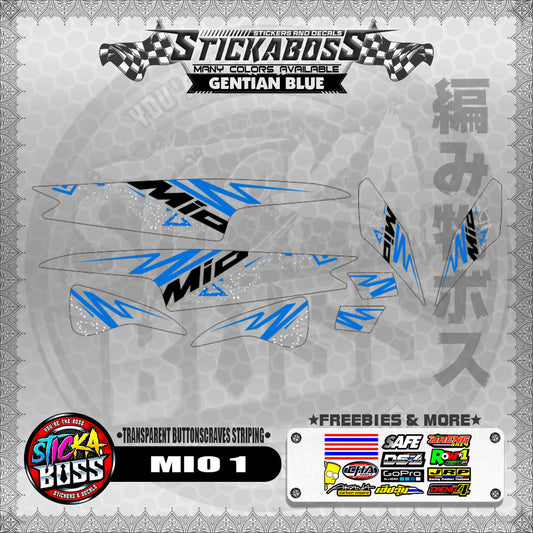 【PREMIUM UV PRINT】TRANSPARENT MIO 1 DECALS ( BUTTONSCRAVES STRIPING )【WITH FREEBIES】