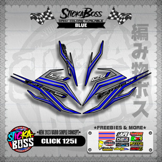 CLICK 125i DECALS ( NEW 2023 VARIO SIMPLE CONCEPT )【WITH FREEBIES】