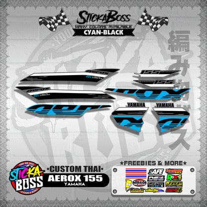 AEROX 155 DECALS ( CUSTOM THAI )【WITH FREEBIES】