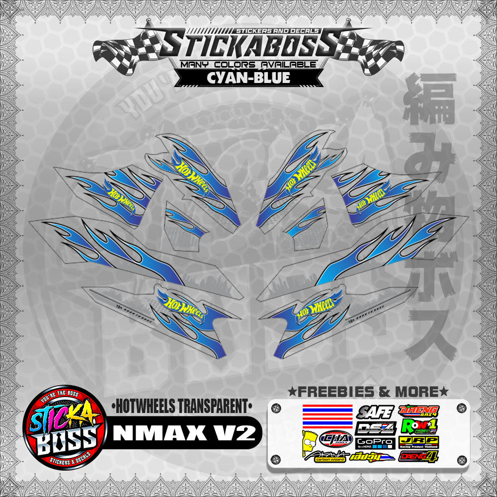 【PREMIUM UV PRINT】TRANSPARENT NMAX V2 DECALS ( NEW HOTWHEELS )【WITH FREEBIES】