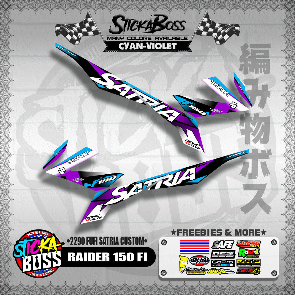 RAIDER 150 FI DECALS ( 2290 FUFI SATRIA CUSTOM )【WITH FREEBIES】