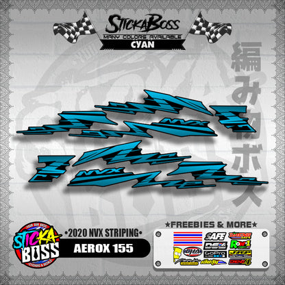 AEROX 155 DECALS ( 2020 NVX STRIPING )【WITH FREEBIES】