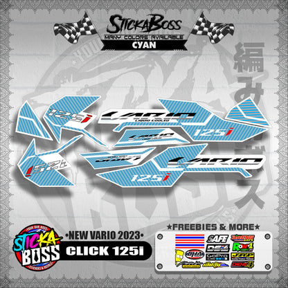 CLICK 125i STOCK DECALS ( NEW VARIO 2023 )【WITH FREEBIES】