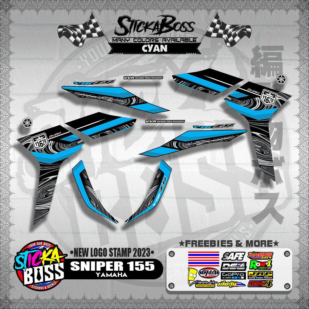 SNIPER 155 DECALS ( NEW LOGO STAMP 2023 )【WITH FREEBIES】