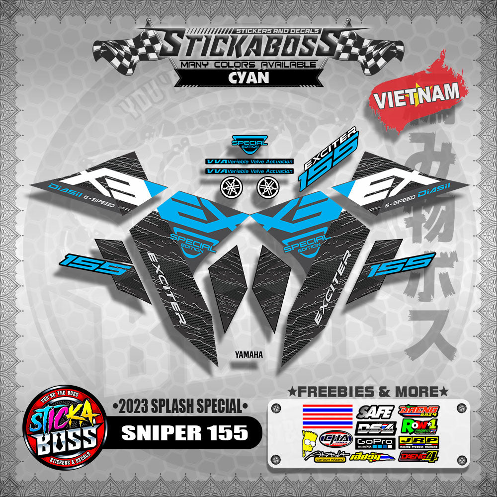 SNIPER 155 VIETNAM DECALS (2023 SPLASH SPECIAL)【WITH FREEBIES】Y16ZR / EXCITER 155