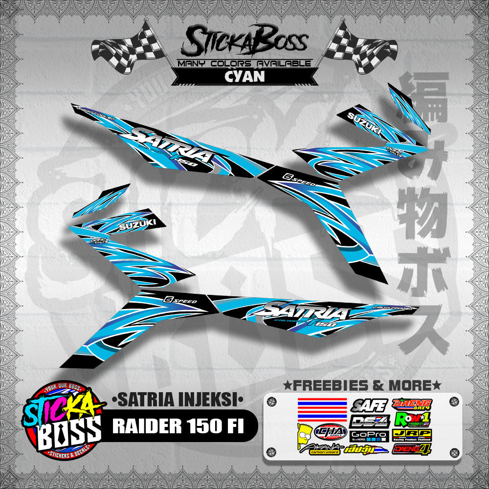 RAIDER 150 Fi DECALS ( SATRIA INJEKSI )【WITH FREEBIES】