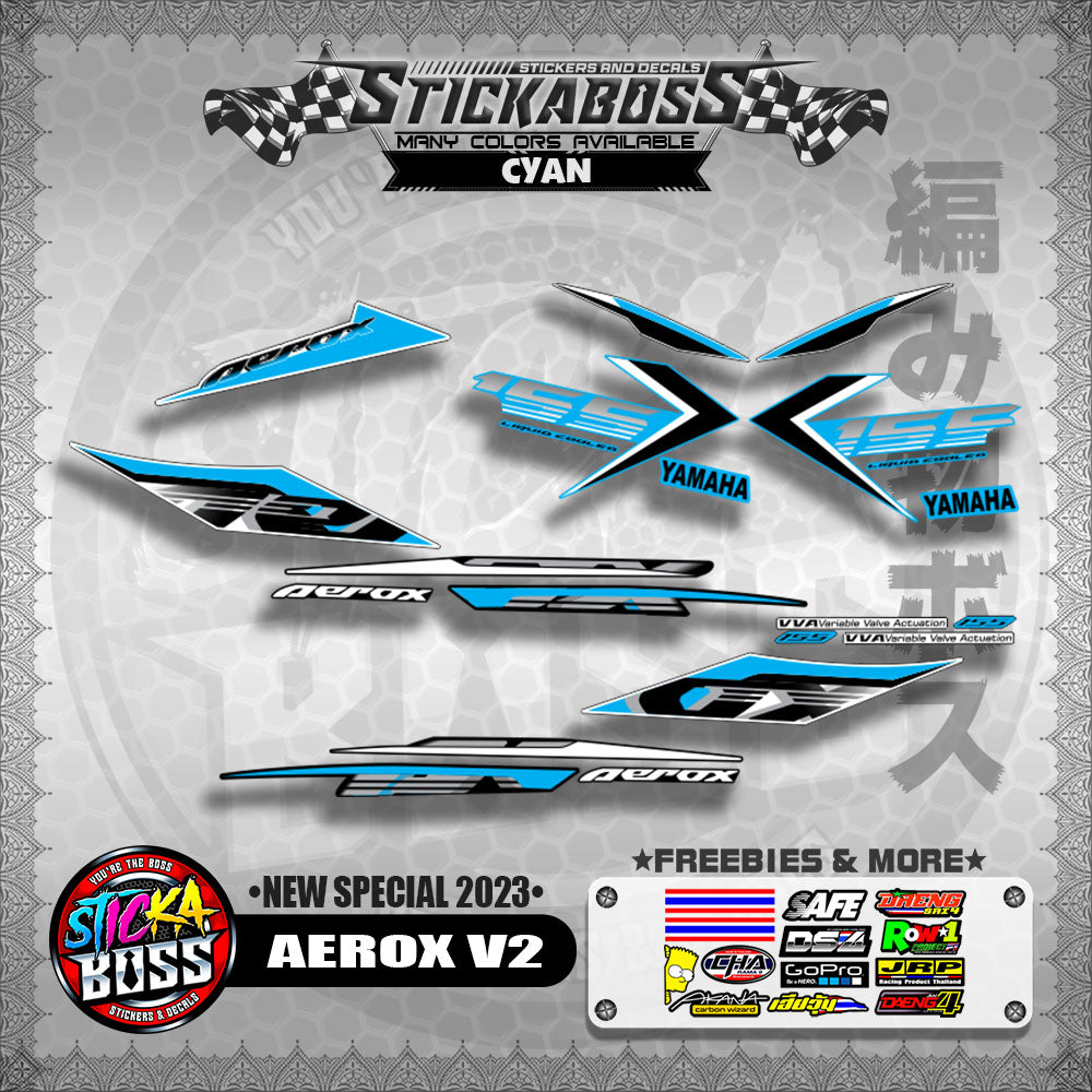 AEROX V2 DECALS ( NEW SPECIAL 2023 )【WITH FREEBIES】