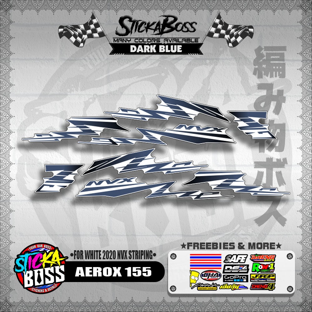 AEROX 155 DECALS ( FOR WHITE 2020 NVX STRIPING )【WITH FREEBIES】