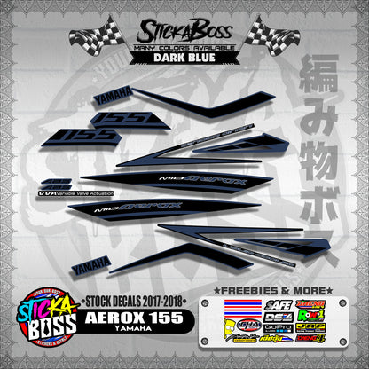 AEROX 155 ( STOCK DECALS 2017 - 2018 )【WITH FREEBIES】