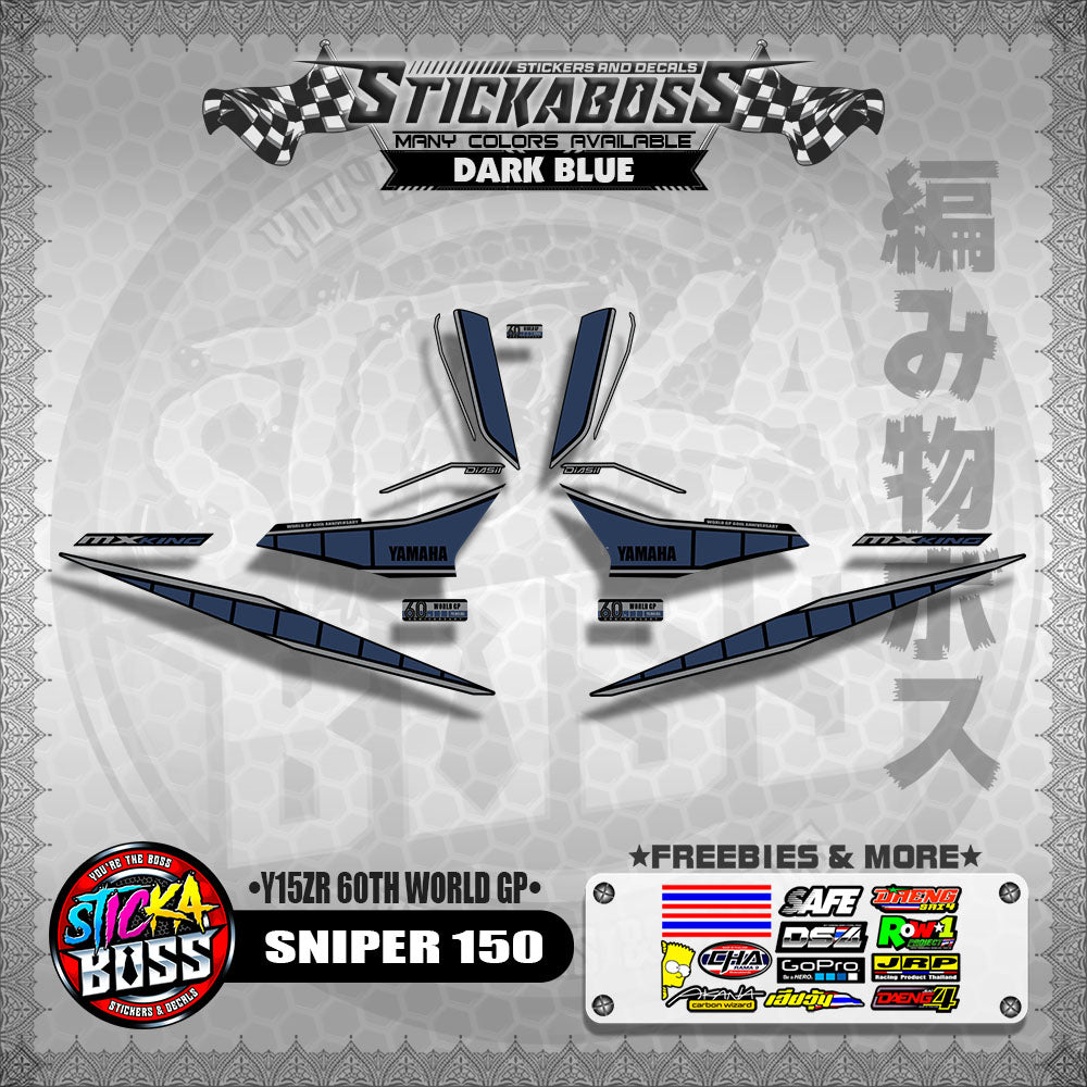 SNIPER 150 DECALS ( Y15ZR 60TH WORLD GP )【WITH FREEBIES】