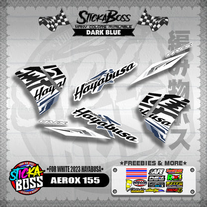 AEROX 155 DECALS ( FOR WHITE 2023 HAYABUSA )【WITH FREEBIES】