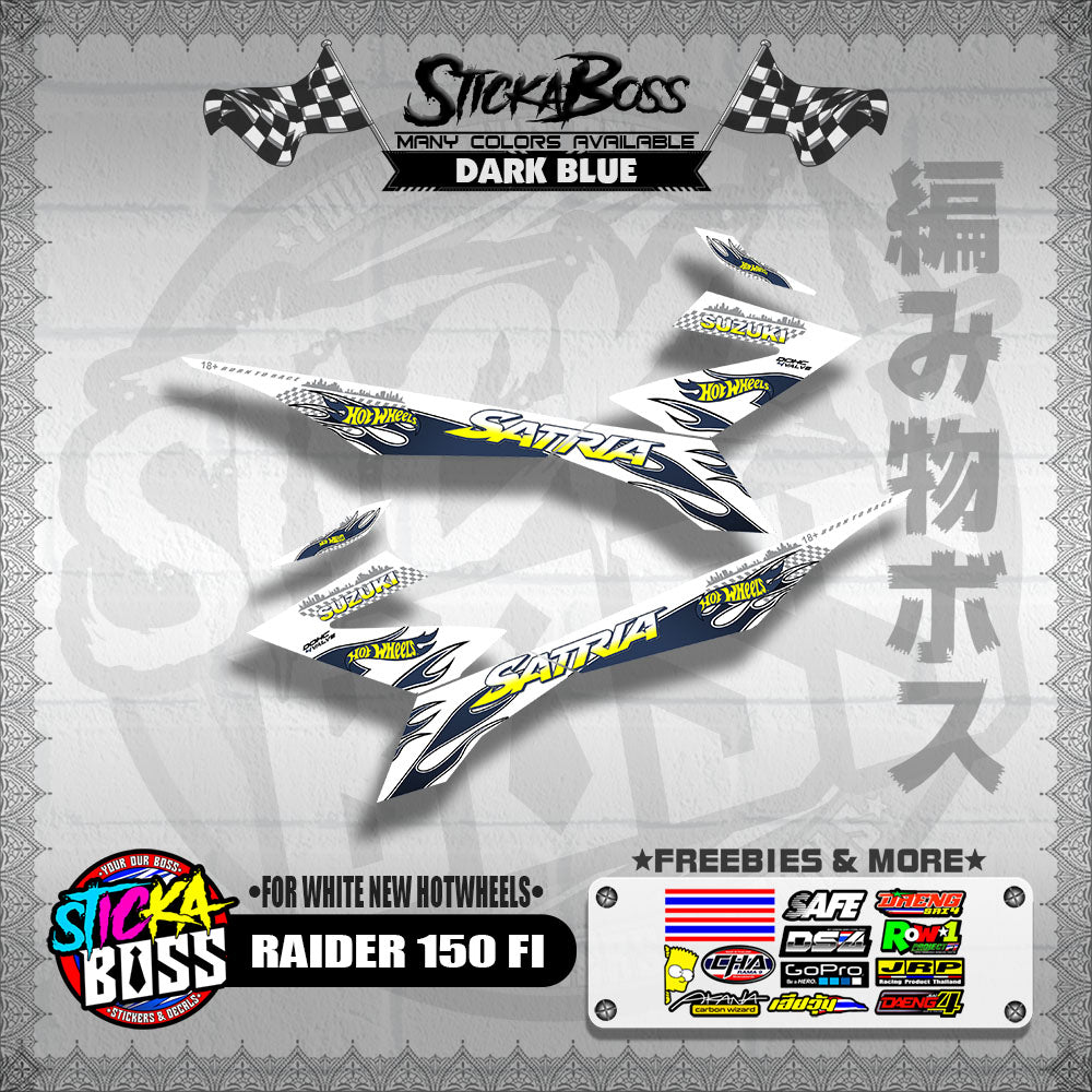 RAIDER 150 FI DECALS ( FOR WHITE NEW HOTWHEELS )【WITH FREEBIES】