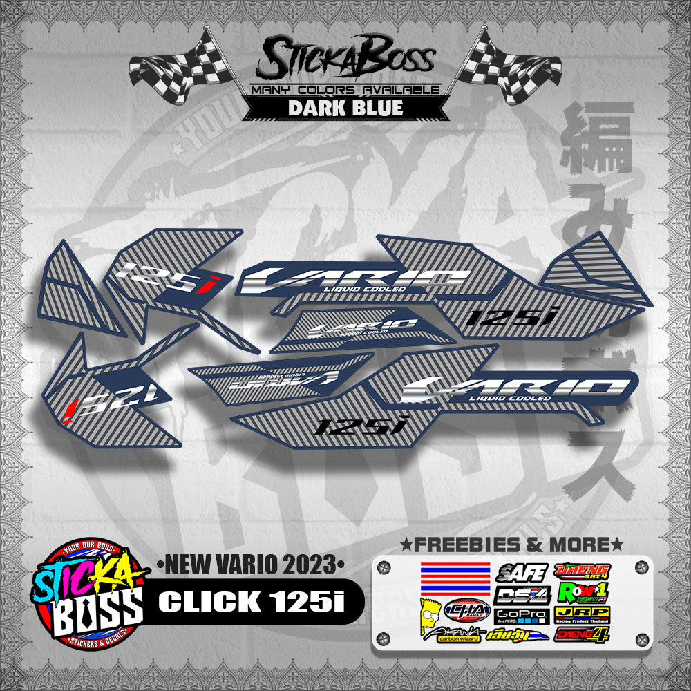 CLICK 125i STOCK DECALS ( NEW VARIO 2023 )【WITH FREEBIES】