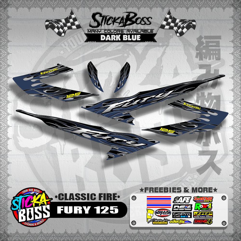 FURY 125 DECALS ( CLASSIC FIRE )【WITH FREEBIES】