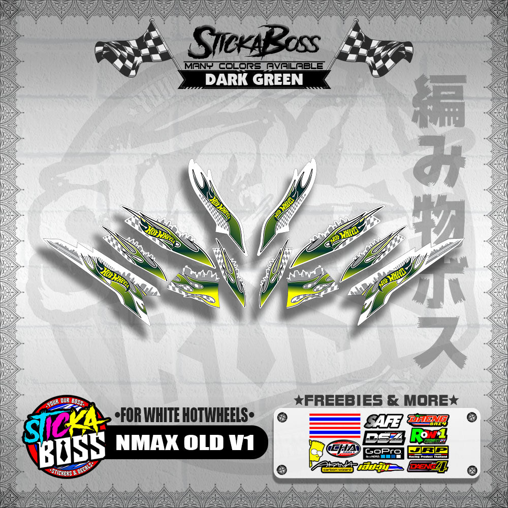 NMAX OLD V1 DECALS ( FOR WHITE HOTWHEELS )【WITH FREEBIES】