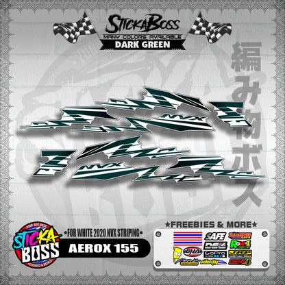 AEROX 155 DECALS ( FOR WHITE 2020 NVX STRIPING )【WITH FREEBIES】