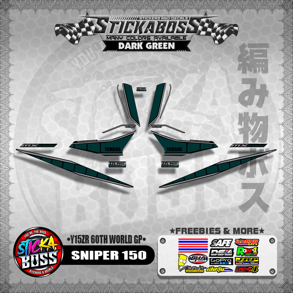 SNIPER 150 DECALS ( Y15ZR 60TH WORLD GP )【WITH FREEBIES】