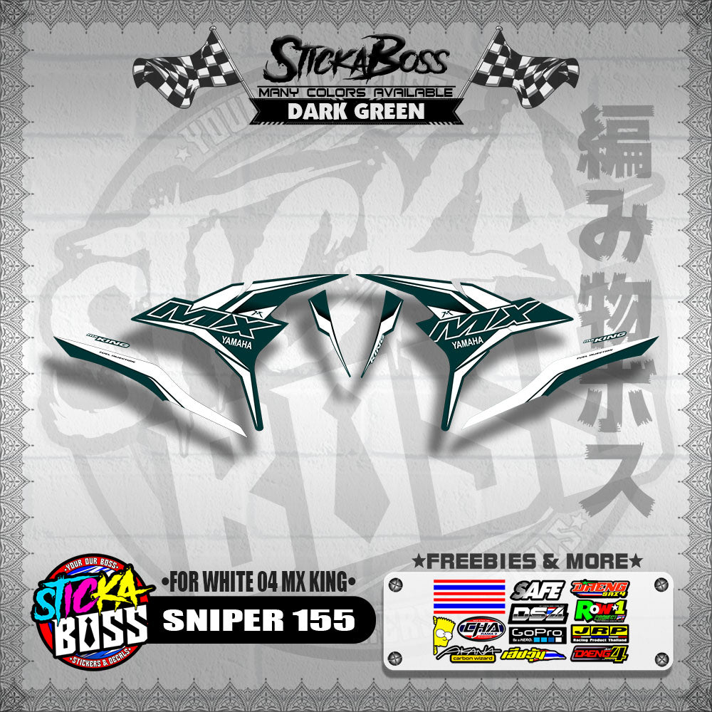 SNIPER 155 DECALS ( FOR WHITE 04 MX KING )【WITH FREEBIES】