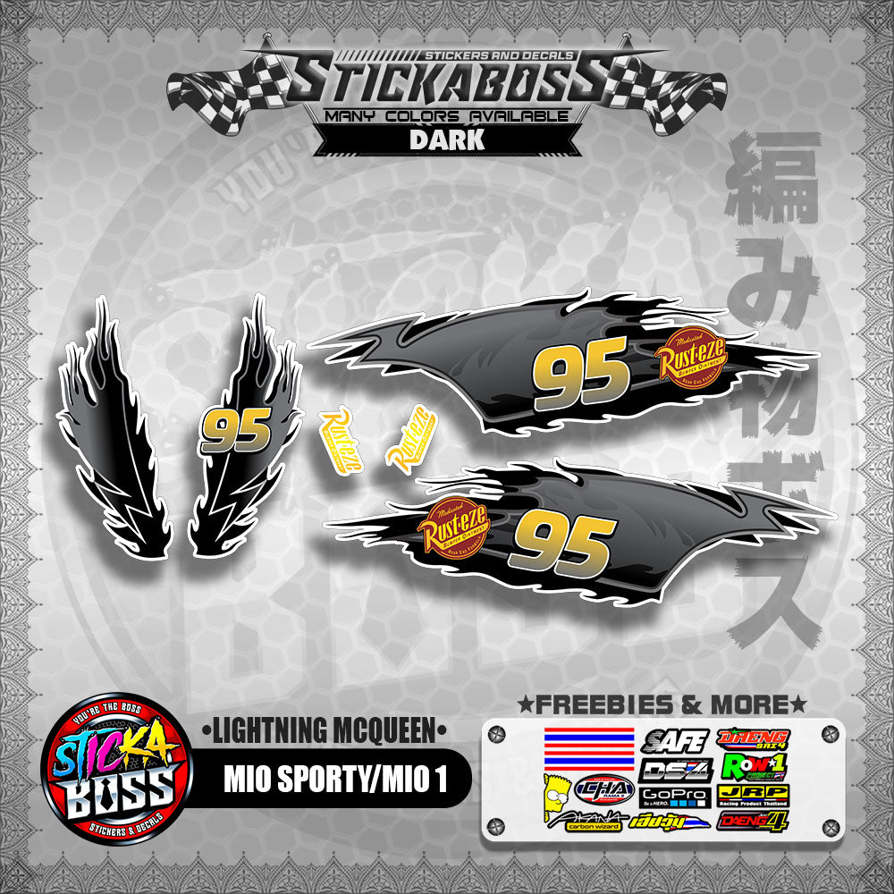 MIO SPORTY / MIO 1 DECALS ( LIGHTNING MCQUEEN )【WITH FREEBIES】