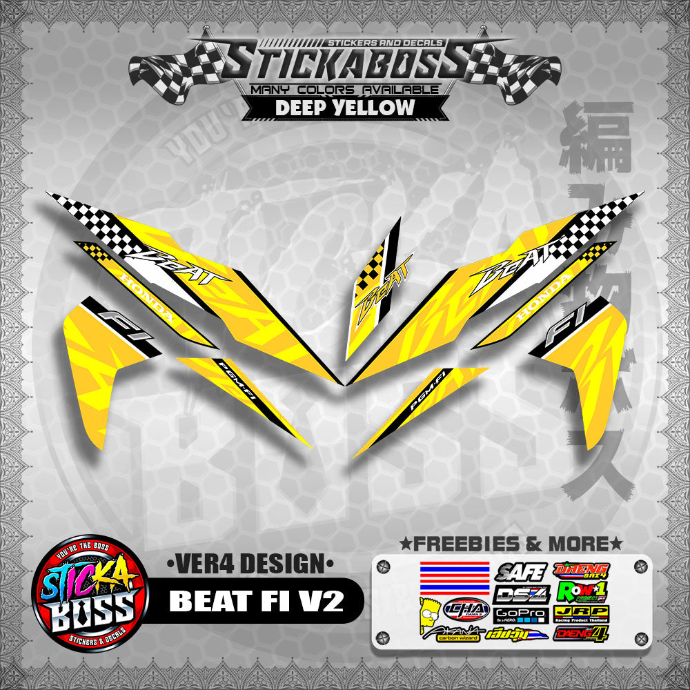 BEAT FI V2 STOCK DECALS ( VER4 DESIGN )【WITH FREEBIES】