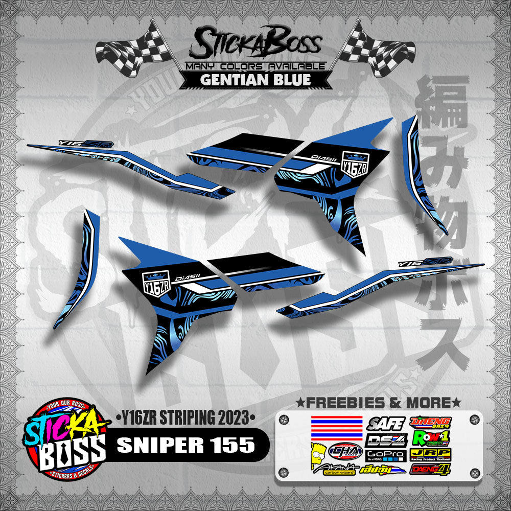 SNIPER 155 DECALS ( Y16ZR STRIPING 2023 )【WITH FREEBIES】