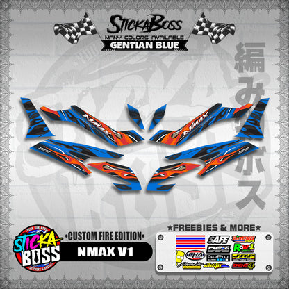 NMAX V1 DECALS ( CUSTOM FIRE EDITION )【WITH FREEBIES】