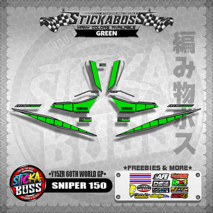 SNIPER 150 DECALS ( Y15ZR 60TH WORLD GP )【WITH FREEBIES】