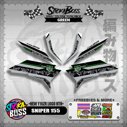 SNIPER 155 DECALS ( NEW Y16ZR LOGO NTN )【WITH FREEBIES】