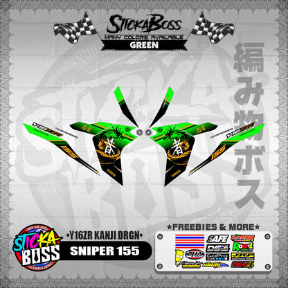 SNIPER 155 DECALS ( Y16ZR KANJI DRGN )【WITH FREEBIES】