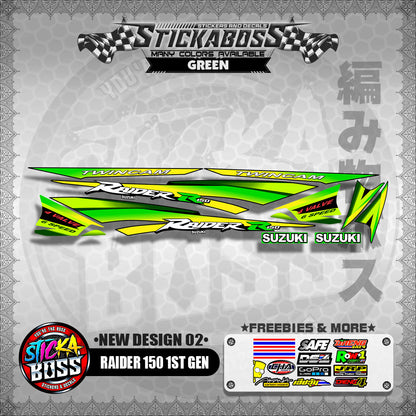 RAIDER 150 1ST GEN STOCK DECALS ( NEW DESIGN 02 )【WITH FREEBIES】