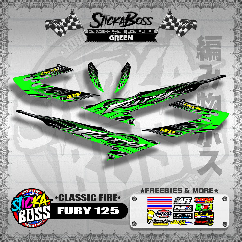 FURY 125 DECALS ( CLASSIC FIRE )【WITH FREEBIES】