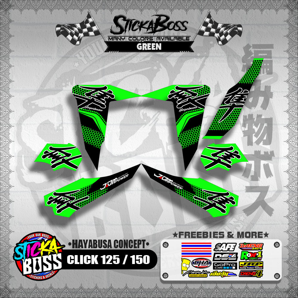 CLICK 125 / 150 DECALS ( HAYABUSA CONCEPT ) 【WITH FREEBIES】