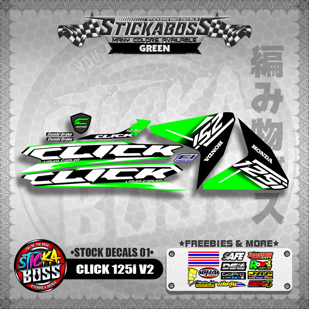 CLICK 125i V2 GAME CHANGER ( STOCK DECALS 01 )【WITH FREEBIES】