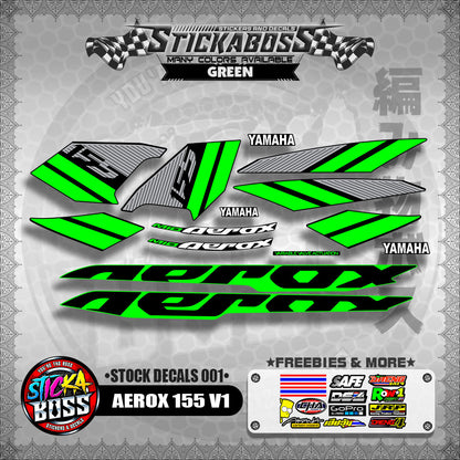 AEROX 155 V1 ( STOCK DECALS 001 )【WITH FREEBIES】