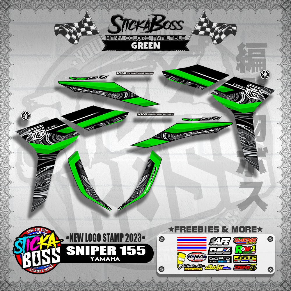 SNIPER 155 DECALS ( NEW LOGO STAMP 2023 )【WITH FREEBIES】