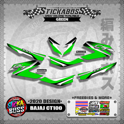 BAJAJ CT100 STOCK DECALS ( 2020 DESIGN )【WITH FREEBIES】