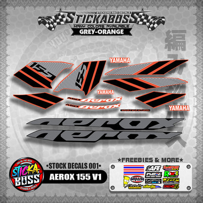 AEROX 155 V1 ( STOCK DECALS 001 )【WITH FREEBIES】