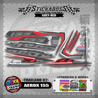 AEROX 155 2020 STOCK DECALS ( THAILAND 02 )【WITH FREEBIES】