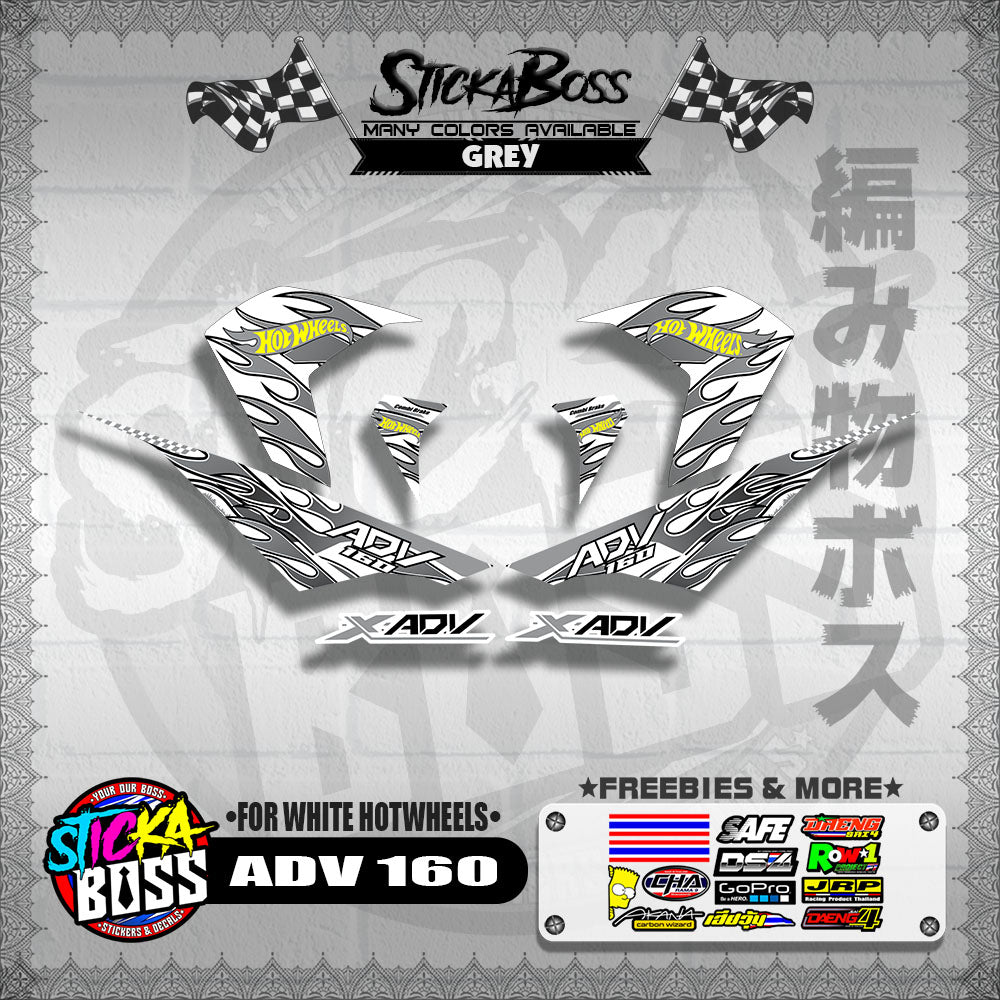 ADV 160 DECALS ( FOR WHITE HOTWHEELS )【WITH FREEBIES】