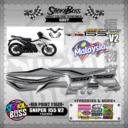 SNIPER 155 V2 MALAYSIAN DECALS ( RIB POINT Y16ZR )【WITH FREEBIES】