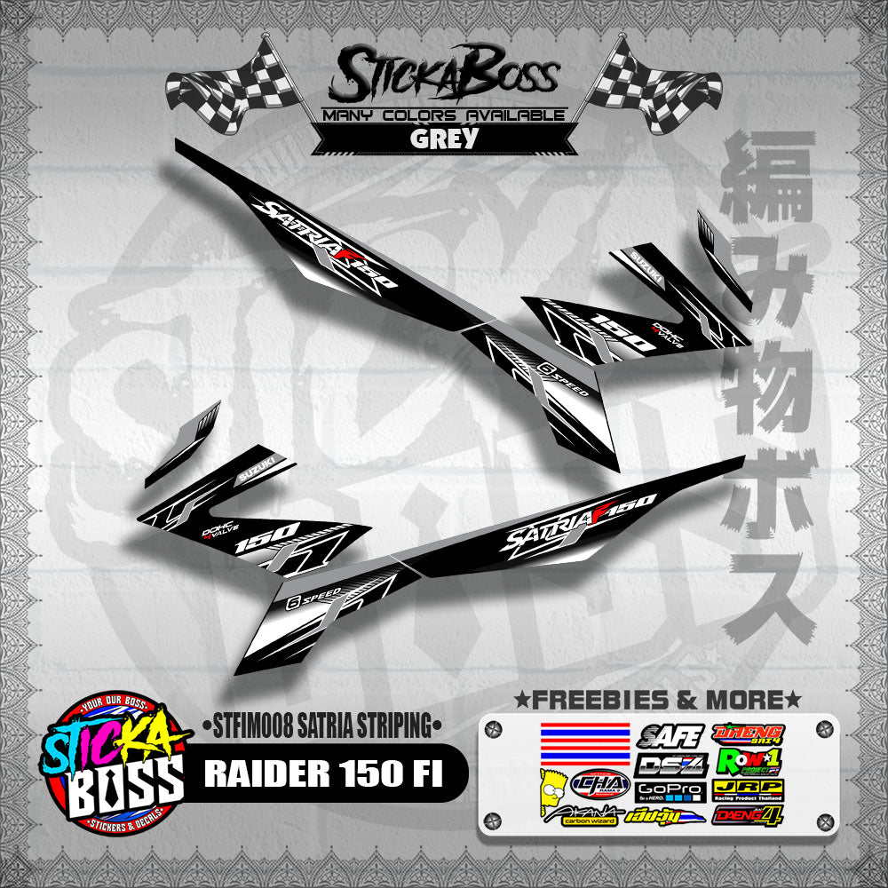 RAIDER 150 FI DECALS ( STFIM008 SATRIA STRIPING )【WITH FREEBIES】